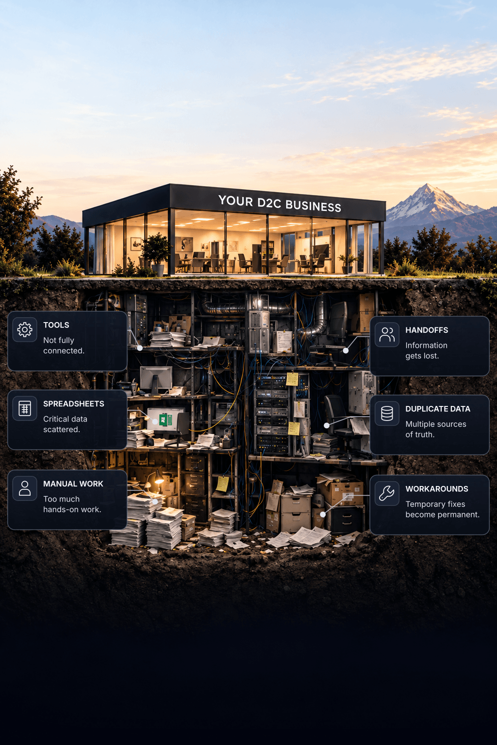 Growing ecommerce business with fragmented operational systems