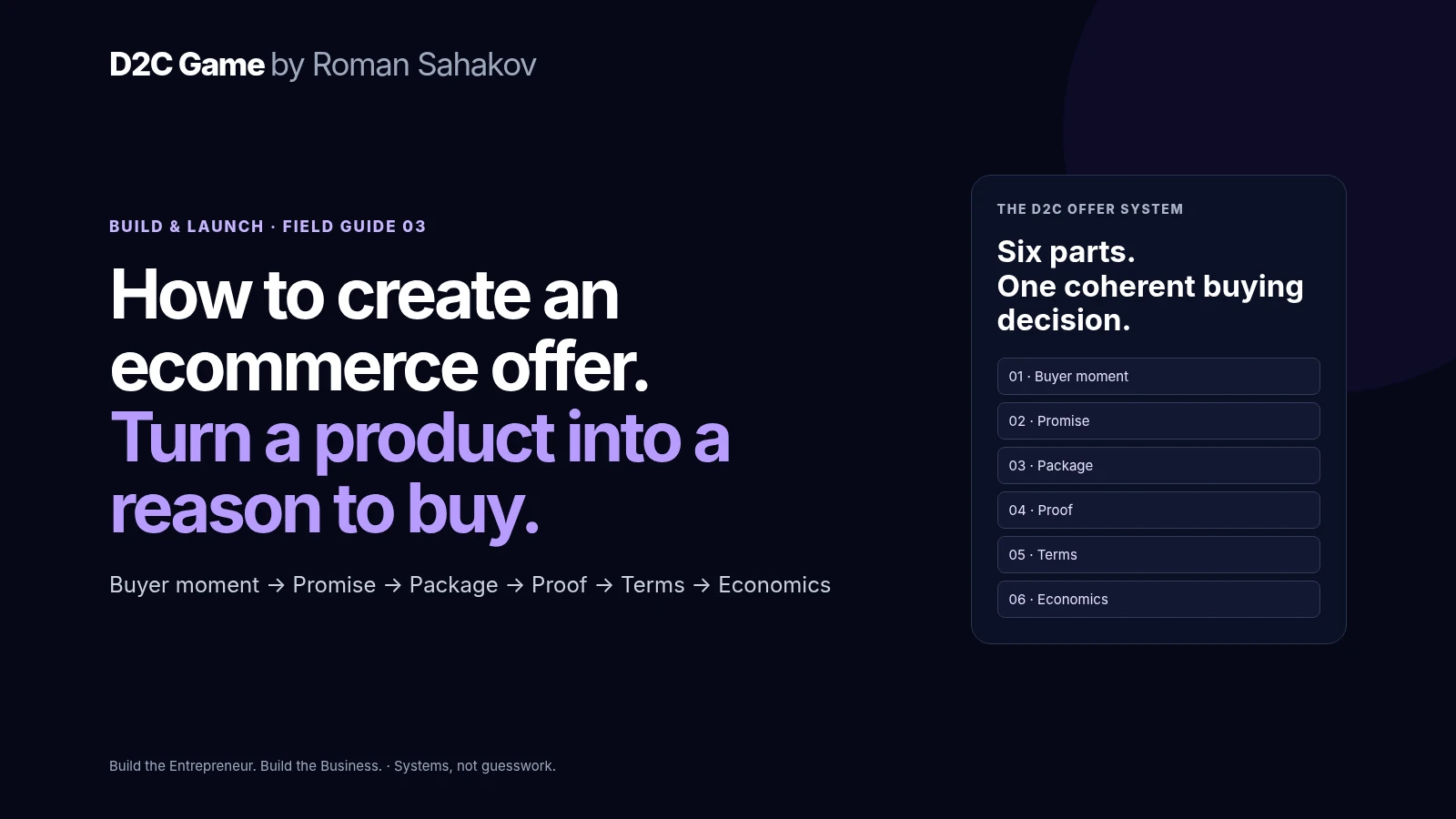 How to Create an Ecommerce Offer: Turn a Product Into a Reason to Buy
